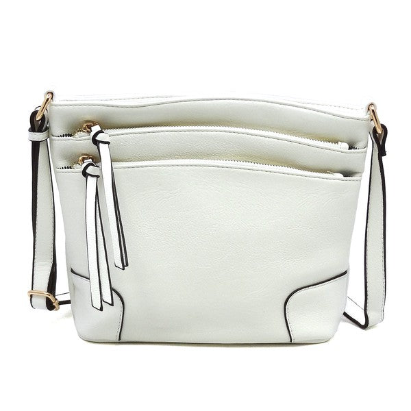 *Fashion Multi Zip Pocket Crossbody Bag