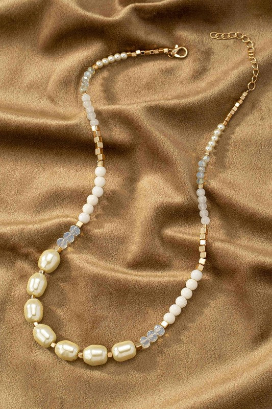 *Premium Pearl & Agate Necklace