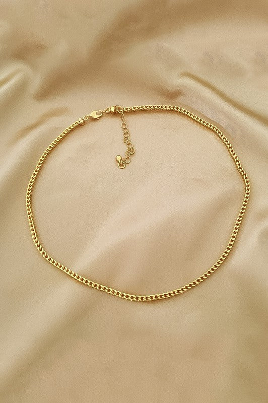 *Real Gold Dipped Braided Chain Necklace