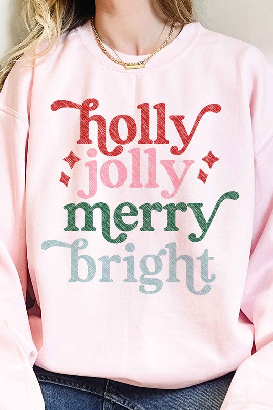 *Holly Jolly Merry Christmas Oversized Sweatshirt