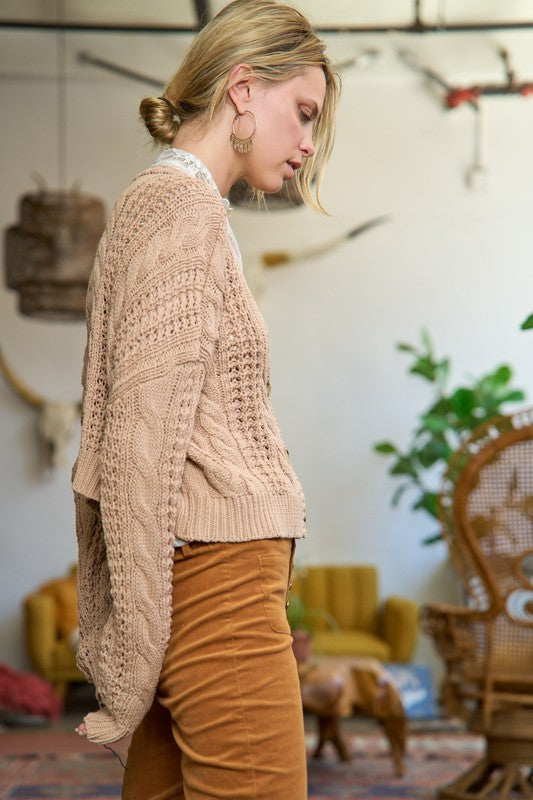 *Cable Knit Cardigan - Lovelier