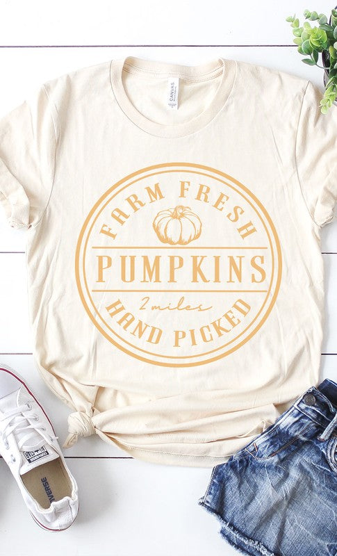 *Farm Fresh Pumpkins Circle Graphic Tee