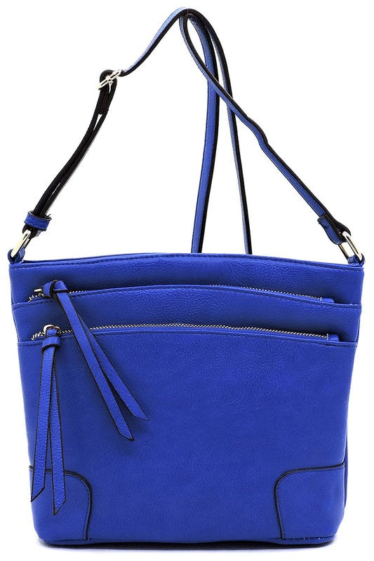 *Fashion Multi Zip Pocket Crossbody Bag