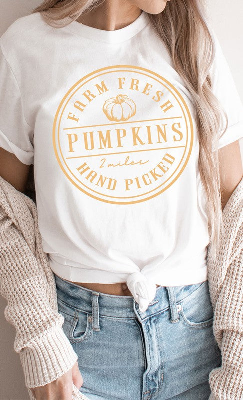 *Farm Fresh Pumpkins Circle Graphic Tee