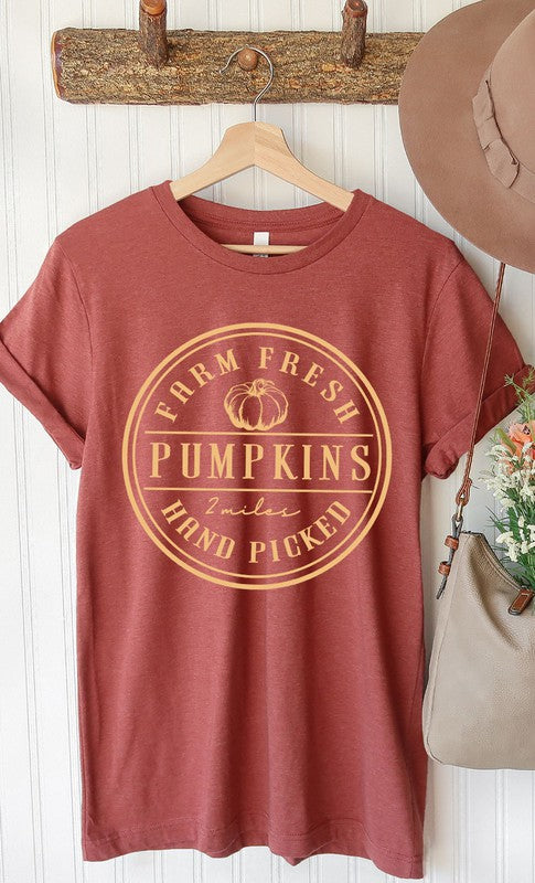 *Farm Fresh Pumpkins Circle PLUS Graphic Tee