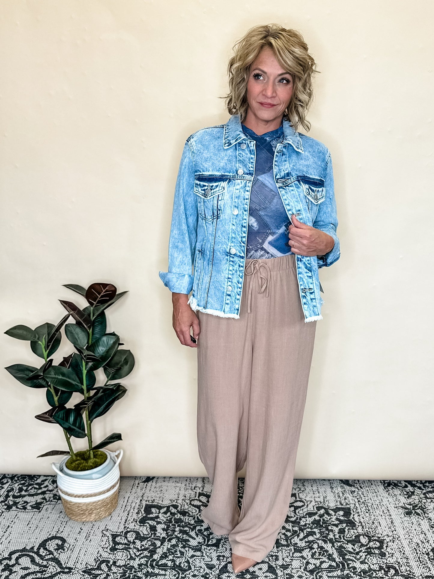 The Staple Wide Leg Linen Pants