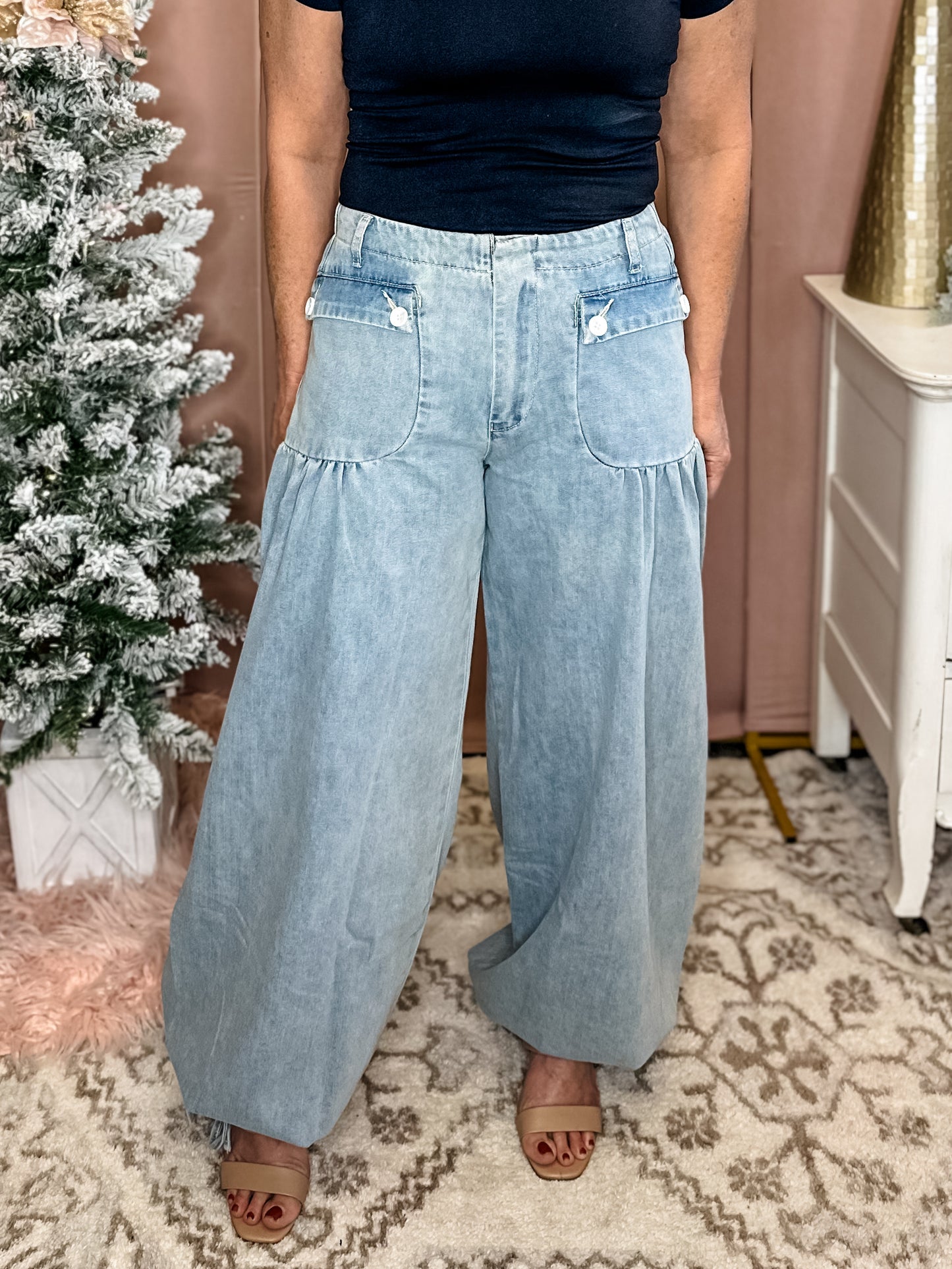 Slay Ride Wide Leg Cinch Pant